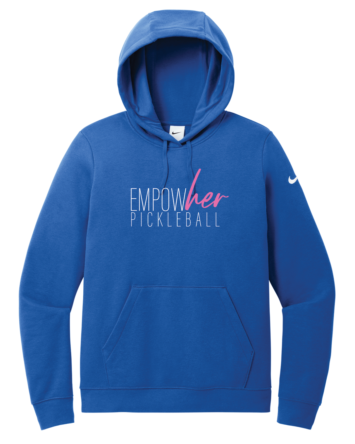 Empowher Pickleball Club Fleece Sleeve Swoosh Pullover Hoodie