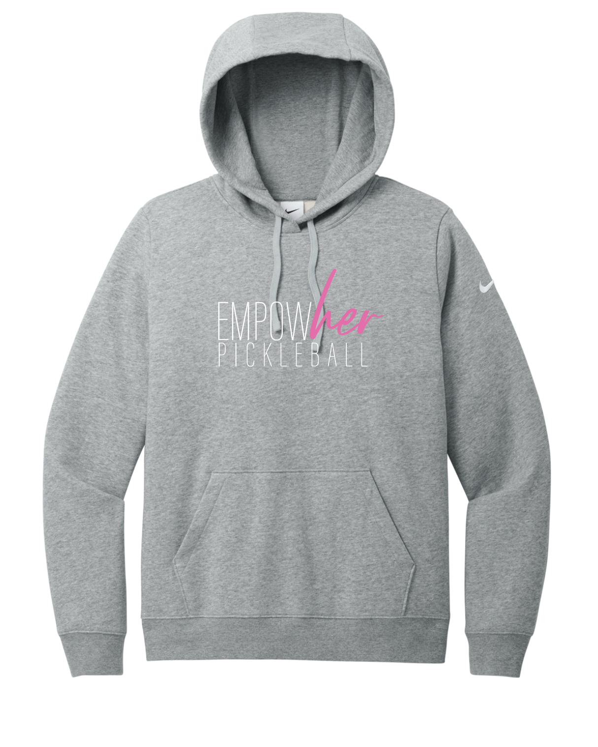 Empowher Pickleball Club Fleece Sleeve Swoosh Pullover Hoodie