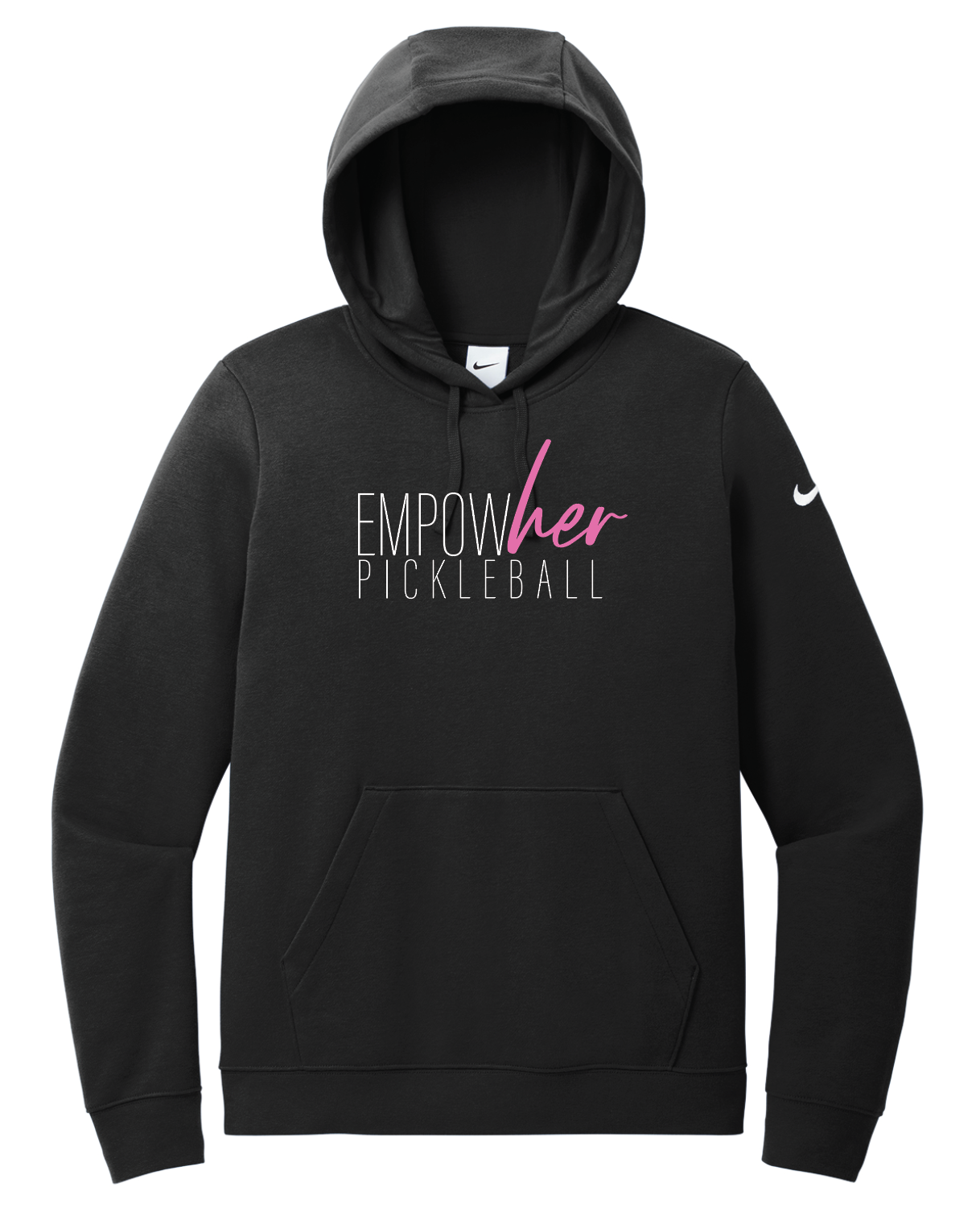 Empowher Pickleball Club Fleece Sleeve Swoosh Pullover Hoodie