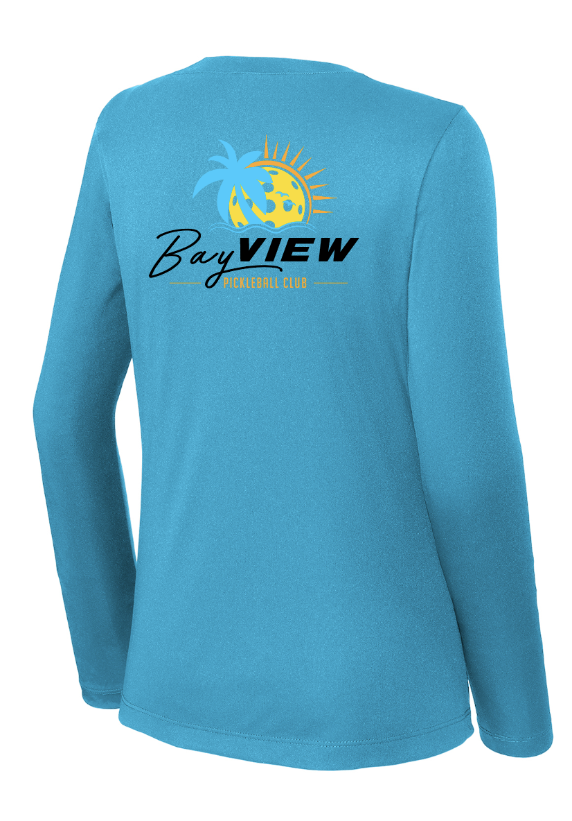 BayView Pickleball Sport Women's V-Neck Long Sleeve