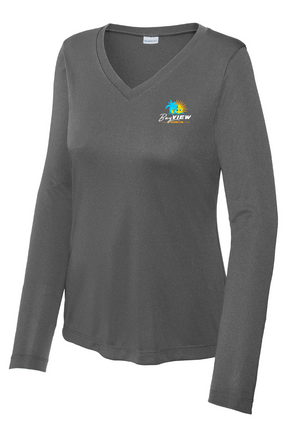 BayView Pickleball Sport Women's V-Neck Long Sleeve