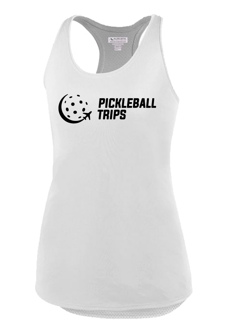Load image into Gallery viewer, Pickleball Trips Sport Racer Tank
