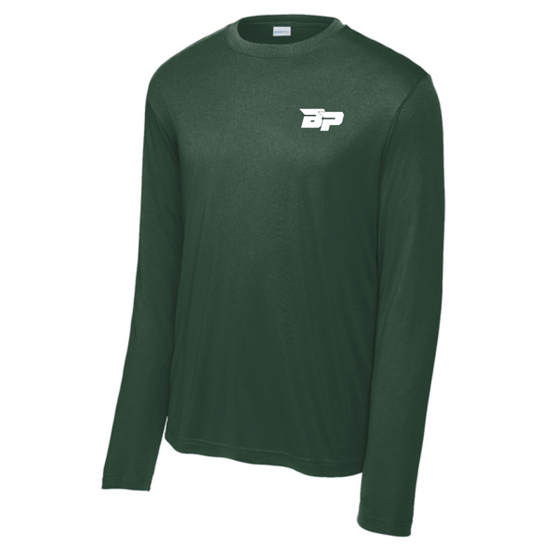 Load image into Gallery viewer, Bodhi Long Sleeve Performance Tee - BP White Logo
