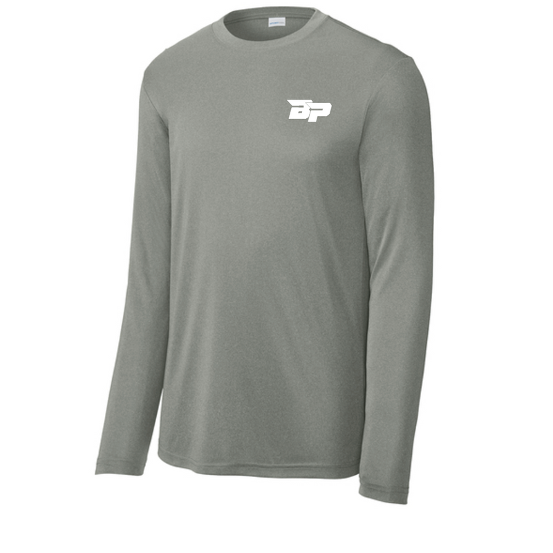 Load image into Gallery viewer, Bodhi Long Sleeve Performance Tee - BP White Logo
