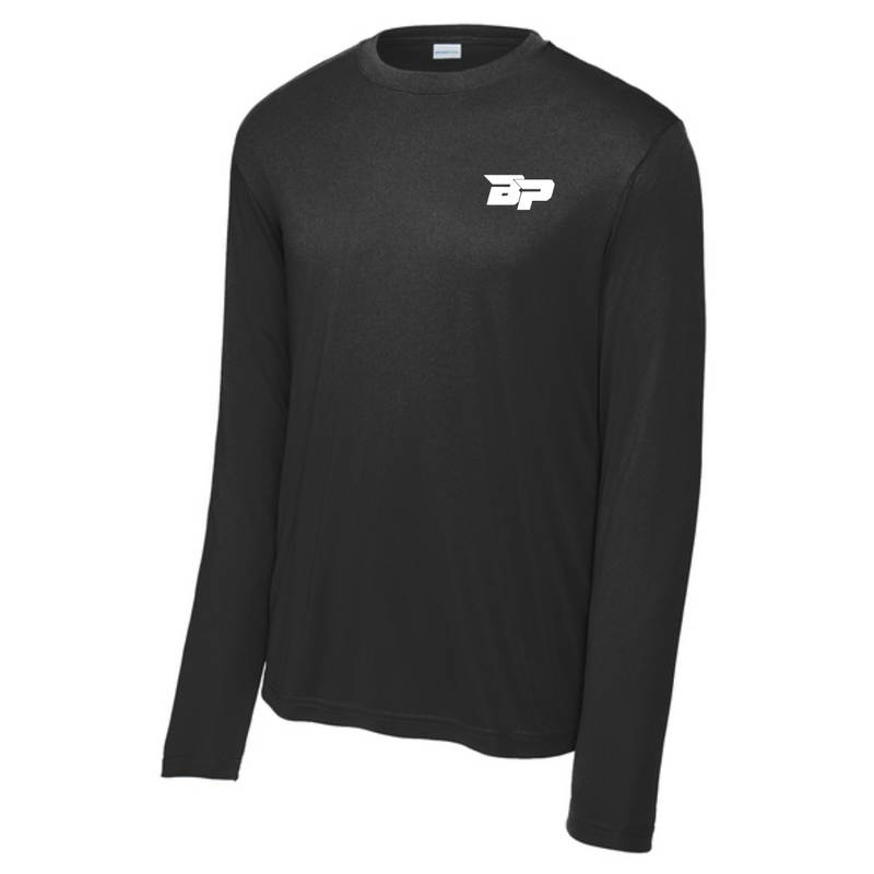 Load image into Gallery viewer, Bodhi Long Sleeve Performance Tee - BP White Logo
