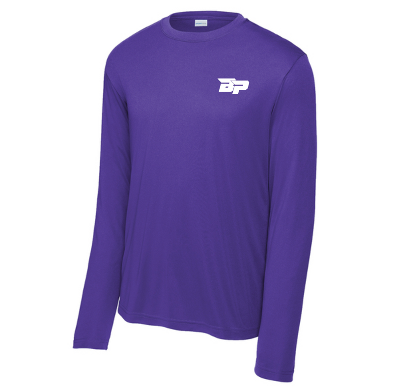 Load image into Gallery viewer, Bodhi Long Sleeve Performance Tee - BP White Logo
