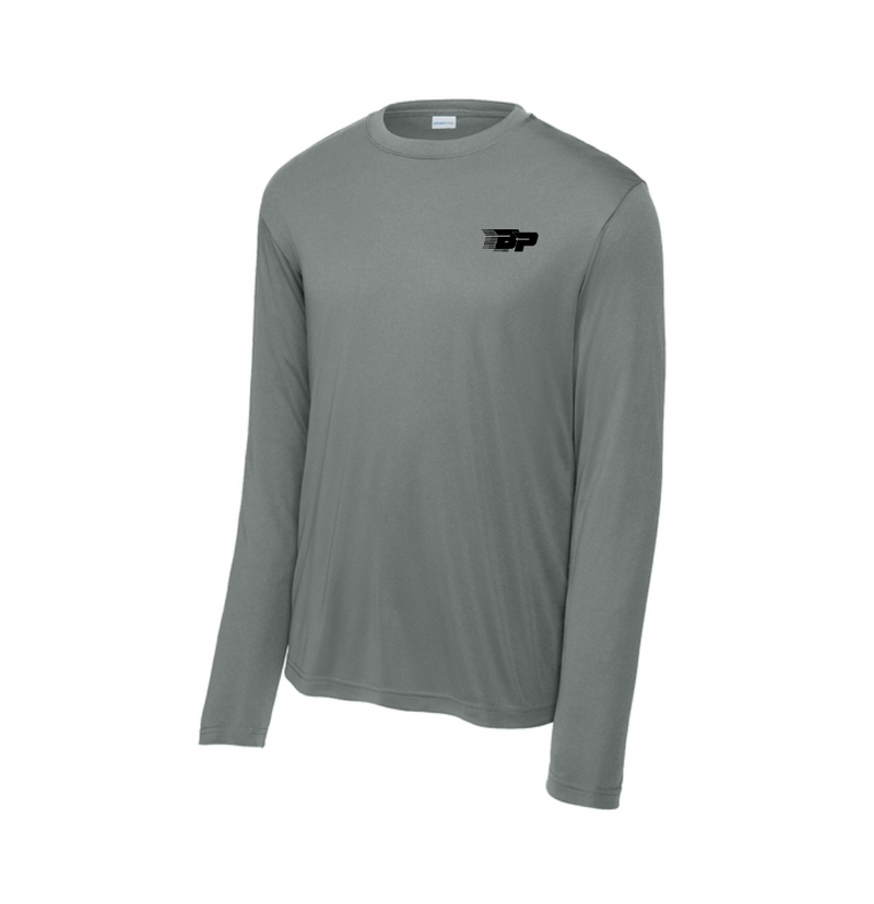 Load image into Gallery viewer, Bodhi Long Sleeve Performance Tee - BP Black Logo
