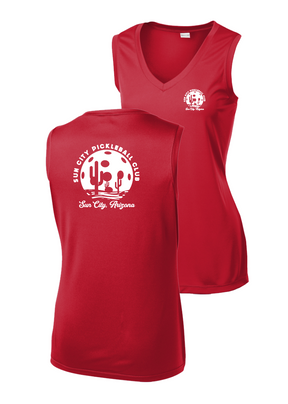 Sun City Pickleball Sport V-Neck Tank