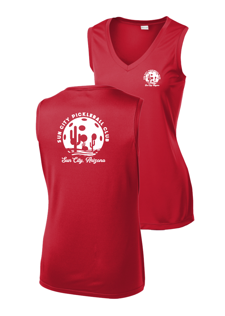 Sun City Pickleball Sport V-Neck Tank