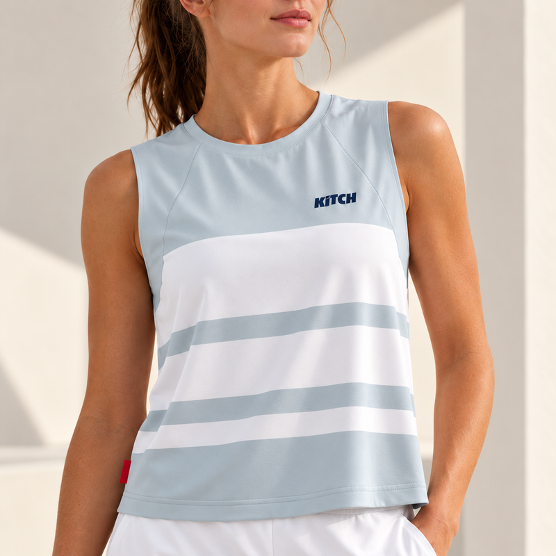 Load image into Gallery viewer, Kitch Power Stripe Performance Crop Tank
