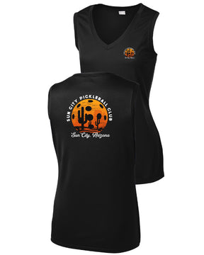 Sun City Pickleball Sport V-Neck Tank