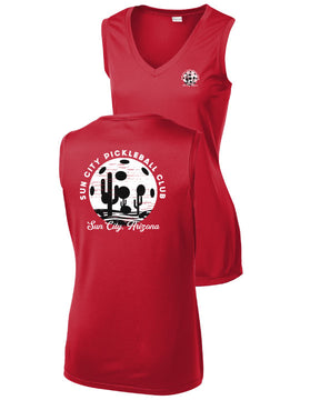 Sun City Pickleball Sport V-Neck Tank