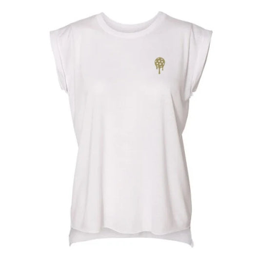 Bodhi Women’s Lifestyle Muscle Tee - PickleMelt Gold