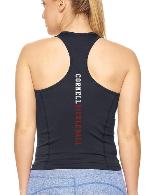 Cornell Pickleball Airstretch Crop Racer Tank