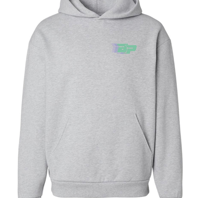 Load image into Gallery viewer, BP Heavyweight Hoodie - Teal Trailing BP
