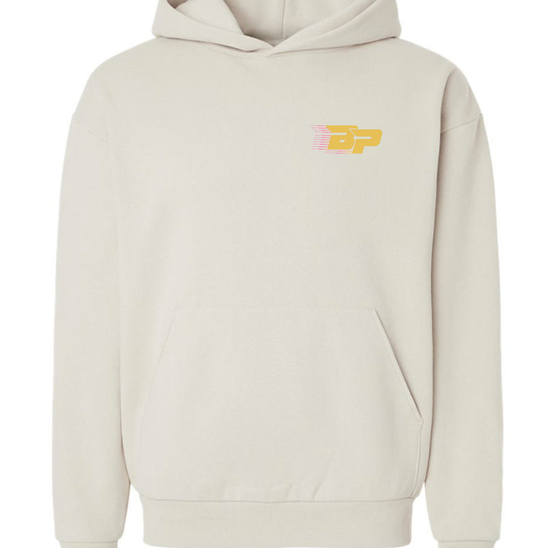 Load image into Gallery viewer, BP Heavyweight Hoodie - Gold Trailing BP
