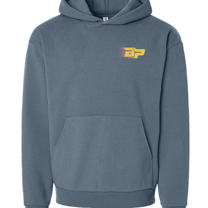 Load image into Gallery viewer, BP Heavyweight Hoodie - Gold Trailing BP
