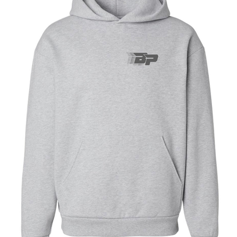 Load image into Gallery viewer, BP Heavyweight Hoodie - Grey Trailing BP
