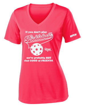 Hollywood Pickleball Info - Women's PICKLEBALL SHIRTS: Sport-Tek® Tanks and  Tees super comfortable to play in. 3.8-ounce, 100% polyester interlock V -  Neck Tees in Raspberry V - Neck Tees and Racerback